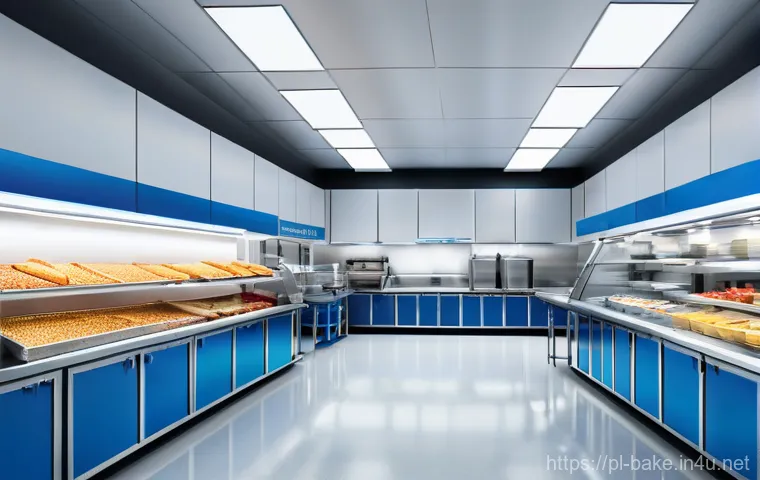 과자 제조 공장 투자 트렌드 - A highly advanced, clean, and brightly lit snack production facility showcasing Industry