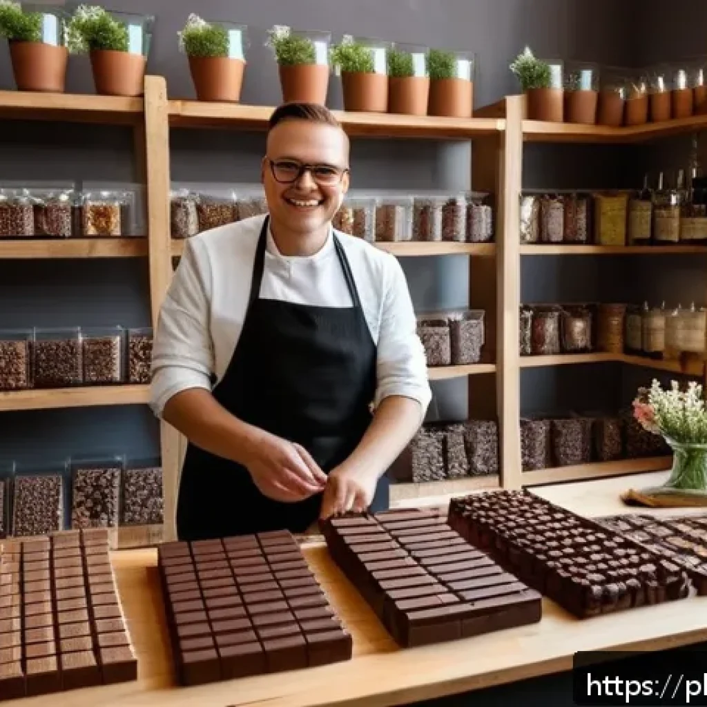 후기 좋은 제과 브랜드 - A cozy artisan chocolate workshop in Małopolska, Poland, showcasing handcrafted chocolate bars with ...