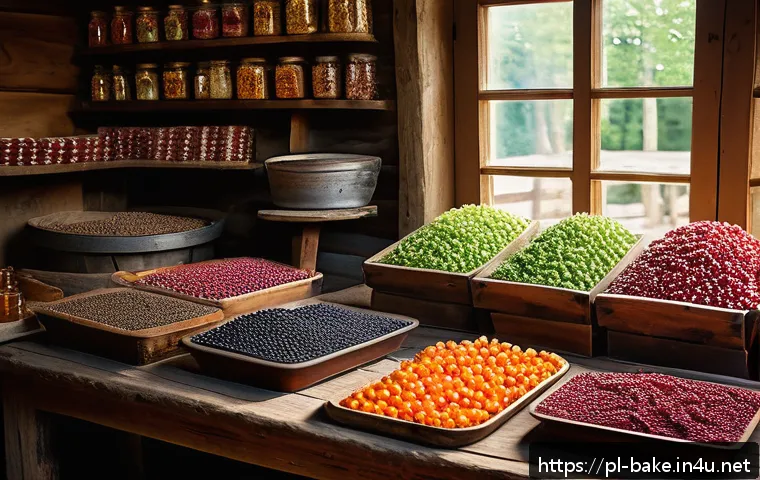 인기 있는 제과 제조사 - A rustic, artisanal candy workshop scene in a Polish village setting, featuring handcrafted sweets m...